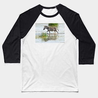 Solo Zebra Crossing, Amboseli, Kenya Baseball T-Shirt